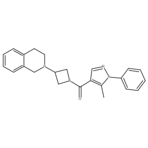 (3-(3,4-dihydroisoquinolin-2(1H)-yl)azetidin-1-yl)(5-methyl-1-phenyl-1H-pyrazol-4-yl)methanone Structure