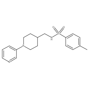 4-methyl-N-((1-(pyridin-3-yl)piperidin-4-yl)methyl)benzenesulfonamide结构式