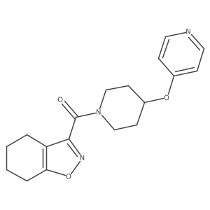 (4-(Pyridin-4-yloxy)piperidin-1-yl)(4,5,6,7-tetrahydrobenzo[d]isoxazol-3-yl)methanone Structure