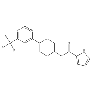 N-(1-(6-(trifluoromethyl)pyrimidin-4-yl)piperidin-4-yl)-1H-pyrrole-2-carboxamide结构式