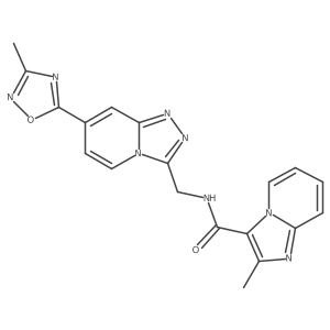 2-methyl-N-((7-(3-methyl-1,2,4-oxadiazol-5-yl)-[1,2,4]triazolo[4,3-a]pyridin-3-yl)methyl)imidazo[1,2-a]pyridine-3-carboxamide Structure
