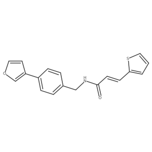(E)-N-(4-(furan-3-yl)benzyl)-3-(thiophen-2-yl)acrylamide结构式