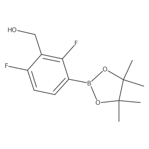 (2,6-Difluoro-3-(4,4,5,5-tetramethyl-1,3,2-dioxaborolan-2-yl)phenyl)methanol结构式