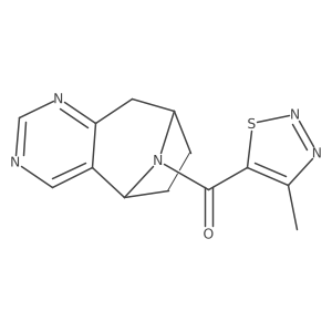 (4-methyl-1,2,3-thiadiazol-5-yl)((5R,8S)-6,7,8,9-tetrahydro-5H-5,8-epiminocyclohepta[d]pyrimidin-10-yl)methanone Structure