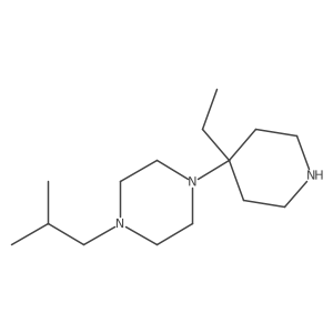 1-(4-Ethylpiperidin-4-yl)-4-(2-methylpropyl)piperazine结构式