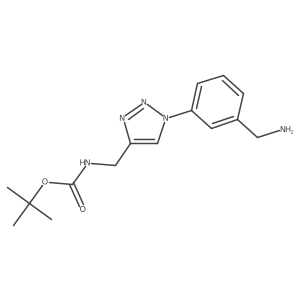 tert-butyl N-({1-[3-(aminomethyl)phenyl]-1H-1,2,3-triazol-4-yl}methyl)carbamate Structure