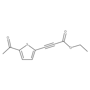 Ethyl 3-(5-acetylthiophen-2-yl)prop-2-ynoate结构式