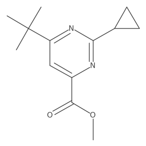 Methyl 6-tert-butyl-2-cyclopropylpyrimidine-4-carboxylate Structure