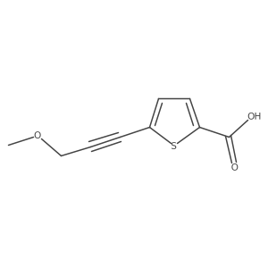 5-(3-Methoxyprop-1-yn-1-yl)thiophene-2-carboxylic acid Structure