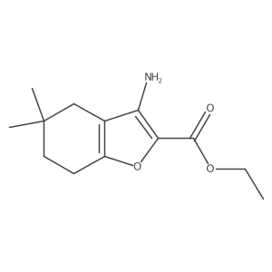 Ethyl 3-amino-5,5-dimethyl-4,5,6,7-tetrahydrobenzofuran-2-carboxylate结构式