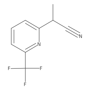 2-[6-(Trifluoromethyl)pyridin-2-yl]propanenitrile结构式