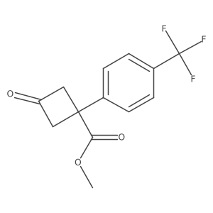Methyl 3-oxo-1-[4-(trifluoromethyl)phenyl]cyclobutane-1-carboxylate结构式