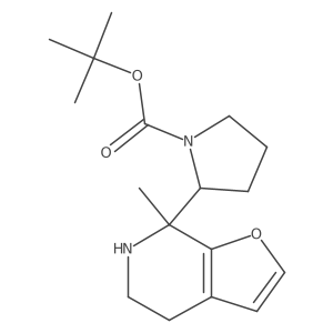 tert-butyl 2-{7-methyl-4H,5H,6H,7H-furo[2,3-c]pyridin-7-yl}pyrrolidine-1-carboxylate结构式