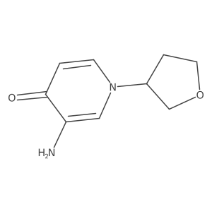 3-Amino-1-(oxolan-3-yl)-1,4-dihydropyridin-4-one结构式