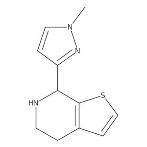1-methyl-3-{4H,5H,6H,7H-thieno[2,3-c]pyridin-7-yl}-1H-pyrazole结构式