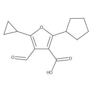 2-Cyclopentyl-5-cyclopropyl-4-formylfuran-3-carboxylic acid Structure