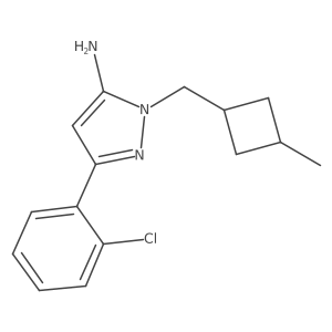 3-(2-chlorophenyl)-1-[(3-methylcyclobutyl)methyl]-1H-pyrazol-5-amine Structure
