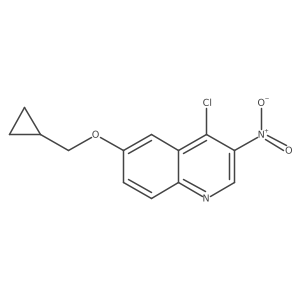 4-Chloro-6-(cyclopropylmethoxy)-3-nitroquinoline Structure