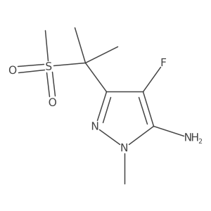 4-fluoro-3-(2-methanesulfonylpropan-2-yl)-1-methyl-1H-pyrazol-5-amine结构式