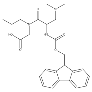 2-[(2S)-3-(dimethylamino)-2-({[(9H-fluoren-9-yl)methoxy]carbonyl}amino)-N-propylpropanamido]acetic acid结构式