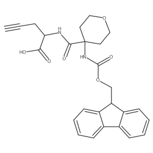 2-{[4-({[(9H-fluoren-9-yl)methoxy]carbonyl}amino)oxan-4-yl]formamido}pent-4-ynoic acid结构式