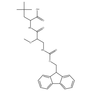 2-[3-({[(9H-fluoren-9-yl)methoxy]carbonyl}amino)-2-methoxypropanamido]-4,4-dimethylpentanoic acid结构式