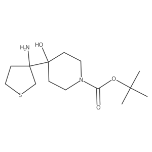 Tert-butyl 4-(3-aminothiolan-3-yl)-4-hydroxypiperidine-1-carboxylate结构式