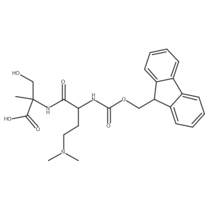 2-[4-(dimethylamino)-2-({[(9H-fluoren-9-yl)methoxy]carbonyl}amino)butanamido]-3-hydroxy-2-methylpropanoic acid结构式