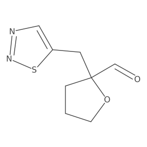 2-[(1,2,3-Thiadiazol-5-yl)methyl]oxolane-2-carbaldehyde Structure