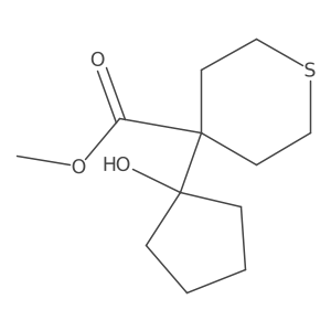 Methyl 4-(1-hydroxycyclopentyl)thiane-4-carboxylate Structure