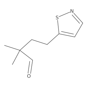 2,2-Dimethyl-4-(1,2-thiazol-5-yl)butanal结构式