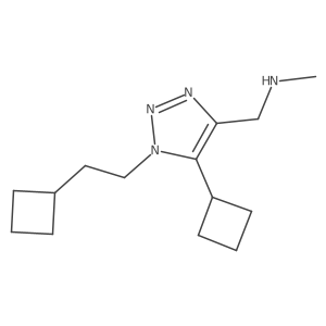 {[5-cyclobutyl-1-(2-cyclobutylethyl)-1H-1,2,3-triazol-4-yl]methyl}(methyl)amine Structure