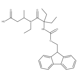 3-[N,2-diethyl-2-({[(9H-fluoren-9-yl)methoxy]carbonyl}amino)butanamido]butanoic acid结构式