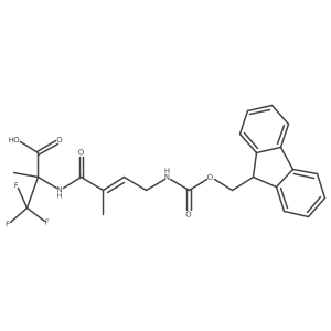 2-[4-({[(9H-fluoren-9-yl)methoxy]carbonyl}amino)-2-methylbut-2-enamido]-3,3,3-trifluoro-2-methylpropanoic acid结构式