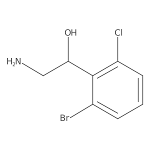 (1R)-2-amino-1-(2-bromo-6-chlorophenyl)ethan-1-ol结构式