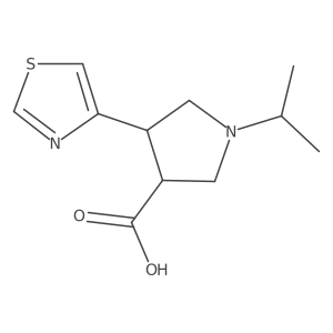 1-(Propan-2-yl)-4-(1,3-thiazol-4-yl)pyrrolidine-3-carboxylic acid Structure