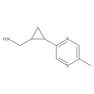 rac-[(1R,2R)-2-(5-methylpyrazin-2-yl)cyclopropyl]methanamine结构式