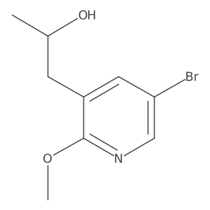 (2R)-1-(5-bromo-2-methoxypyridin-3-yl)propan-2-ol结构式