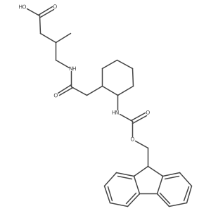 rac-4-{2-[(1R,2R)-2-({[(9H-fluoren-9-yl)methoxy]carbonyl}amino)cyclohexyl]acetamido}-3-methylbutanoic acid Structure