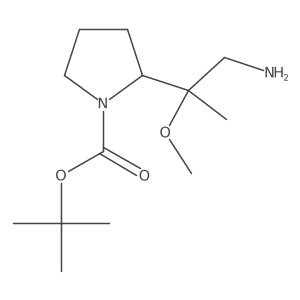Tert-butyl 2-(1-amino-2-methoxypropan-2-yl)pyrrolidine-1-carboxylate Structure