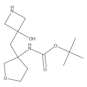 tert-butyl N-{3-[(3-hydroxyazetidin-3-yl)methyl]oxolan-3-yl}carbamate Structure
