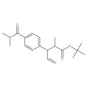 tert-butyl N-{1-[4-(dimethylcarbamoyl)phenyl]-2-oxoethyl}-N-methylcarbamate结构式