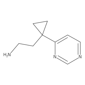 2-[1-(Pyrimidin-4-yl)cyclopropyl]ethan-1-amine结构式