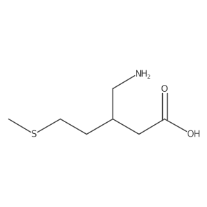 3-(Aminomethyl)-5-(methylsulfanyl)pentanoic acid结构式