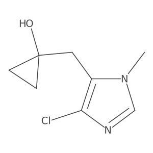 1-[(4-chloro-1-methyl-1H-imidazol-5-yl)methyl]cyclopropan-1-ol结构式
