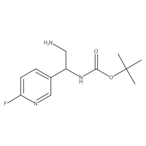 tert-butyl N-[2-amino-1-(6-fluoropyridin-3-yl)ethyl]carbamate结构式