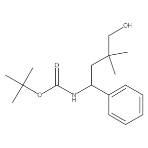 tert-butyl N-(4-hydroxy-3,3-dimethyl-1-phenylbutyl)carbamate结构式