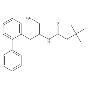 tert-butyl N-[1-amino-3-(2-phenylphenyl)propan-2-yl]carbamate结构式
