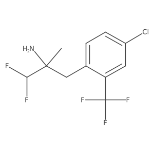 3-[4-Chloro-2-(trifluoromethyl)phenyl]-1,1-difluoro-2-methylpropan-2-amine Structure