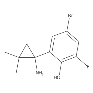 2-(1-Amino-2,2-dimethylcyclopropyl)-4-bromo-6-fluorophenol结构式